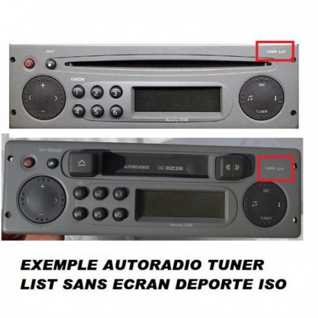 COMMANDE VOLANT Renault Twingo II 2000-2005 - ISO Tuner List SANS écran  déporté - Commande-autoradio